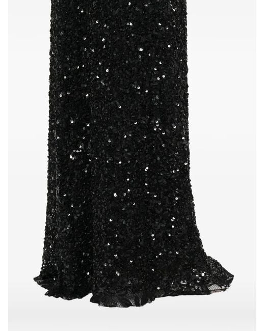 P.A.R.O.S.H. Black Jupe Longue À Sequins