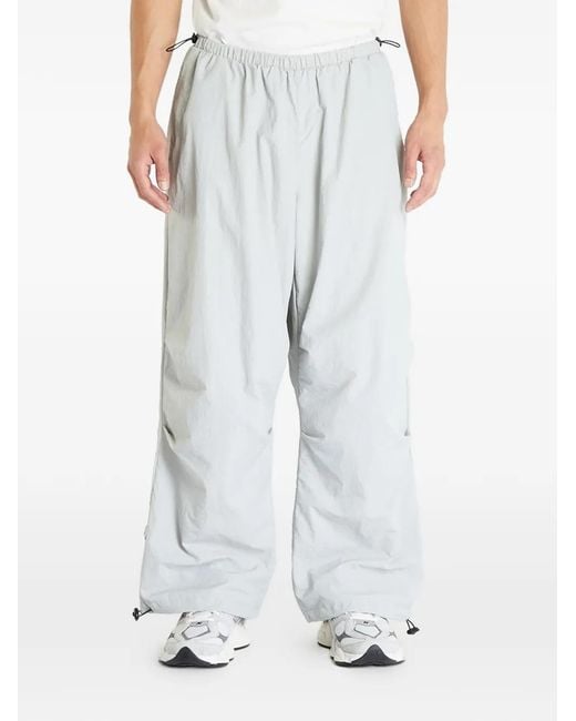 Urban Classics White Drawstring Parachute Trousers for men