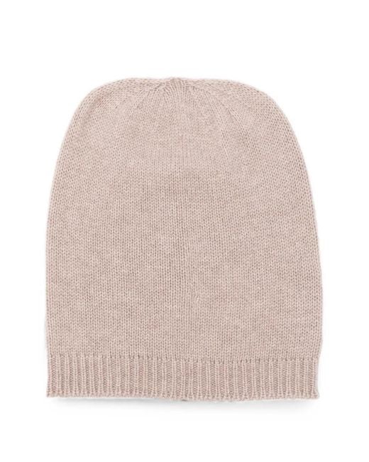 Fabiana Filippi Natural Ribbed-Trim Beanie Hat
