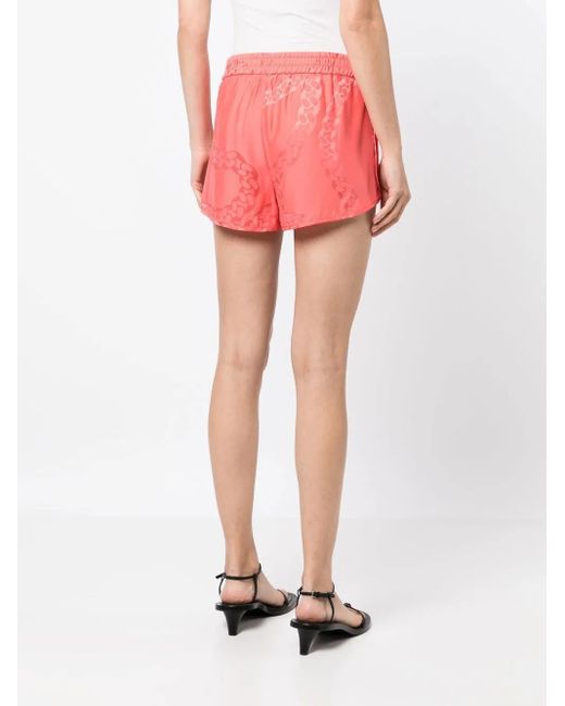 Stella McCartney Pink Print Silk Shorts