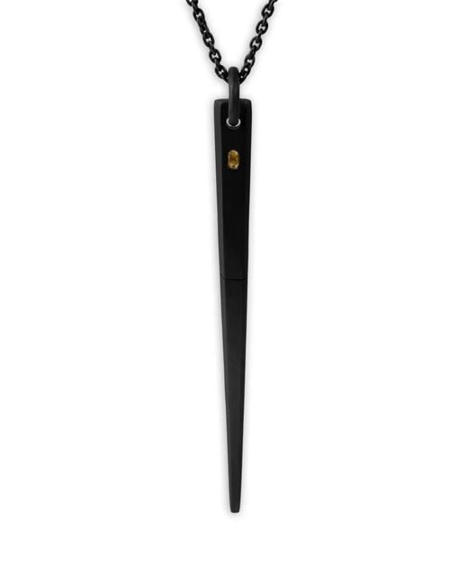 Parts Of 4 Black Big Spike Saphire Necklace
