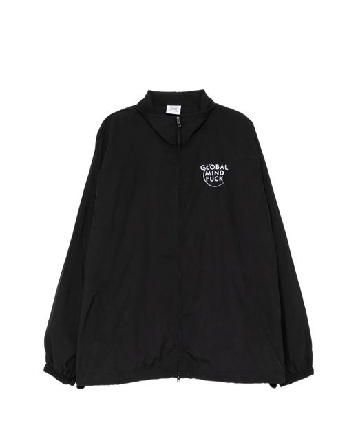 Vetements Black Veste À Logo Brodé