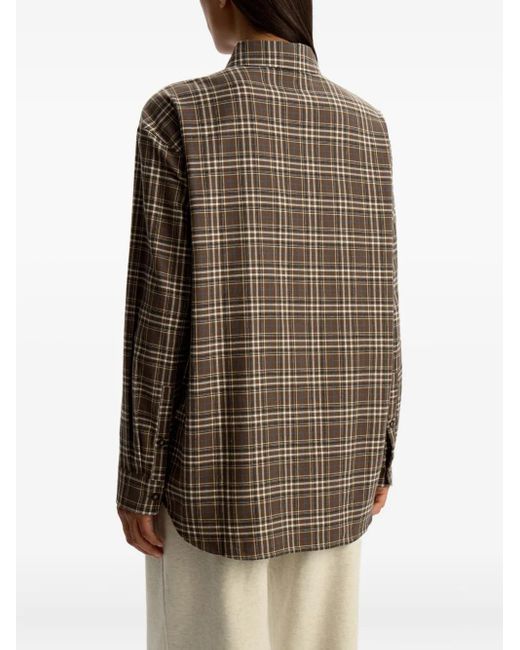 12 STOREEZ Brown Checked Flannel Shirt