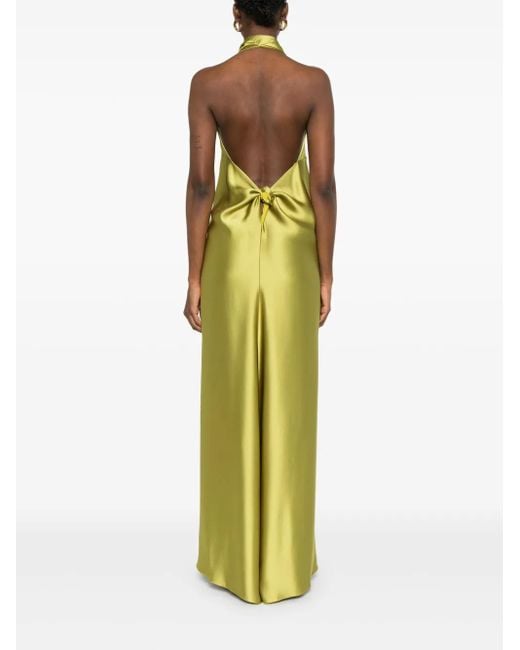 Blanca Vita Yellow Maxikleid aus Satin