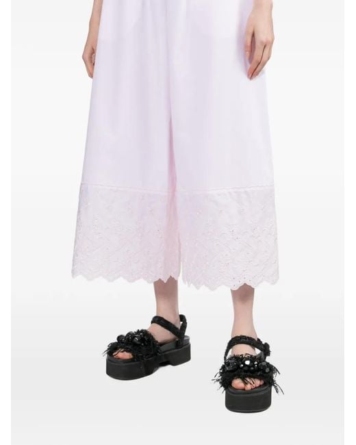 Simone Rocha Cropped Broek in het Purple