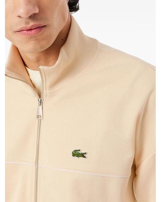 Lacoste Natural Pull Zippé À Patch Logo for men