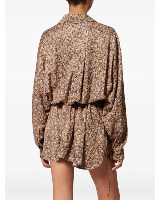 Isabel Marant Natural Harmony Floral Tie Mini Dress