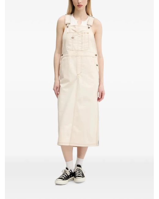 Dickies Natural Patch-Pocket Denim Dress