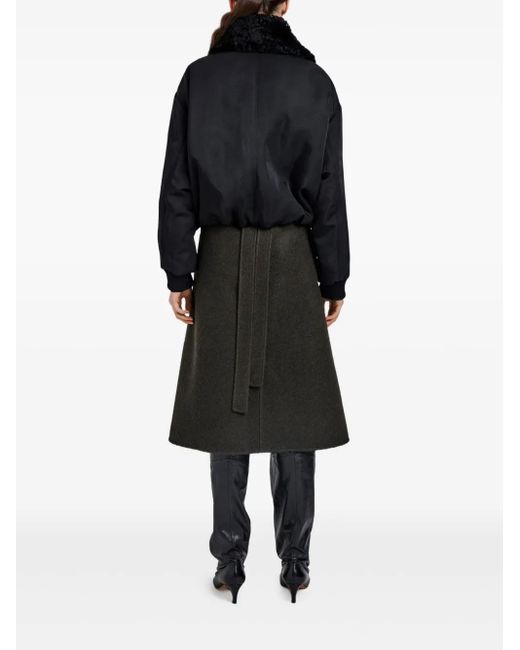 Proenza Schouler Black Vadra Padded Bomber Jacket