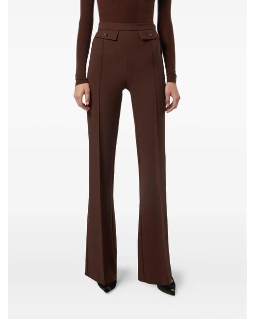 Elisabetta Franchi Brown Flared Trousers