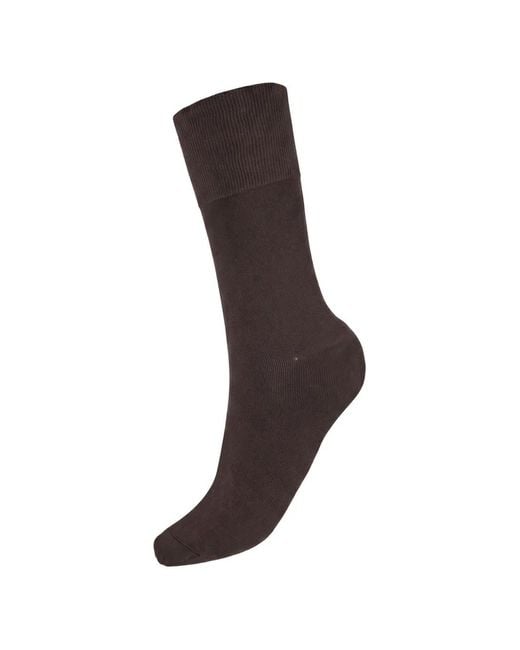 Wolford Brown Ribbed-Cuff Socks