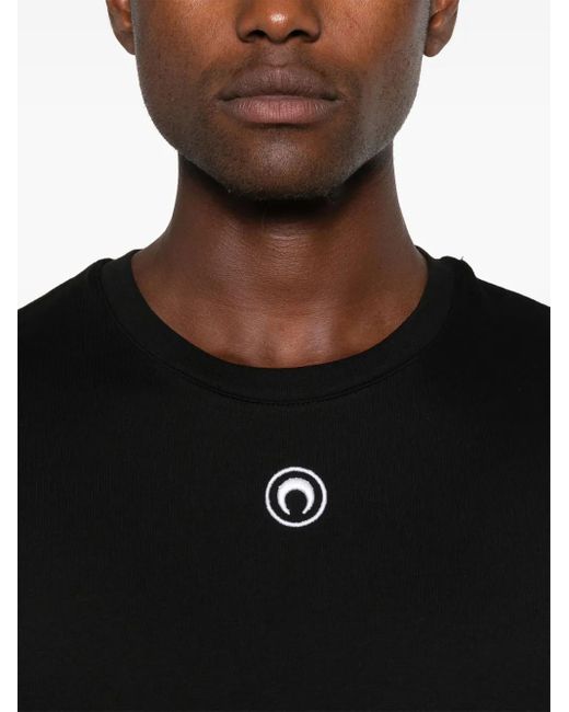 MARINE SERRE T-Shirt Mit Mond-Logo in Black für Herren