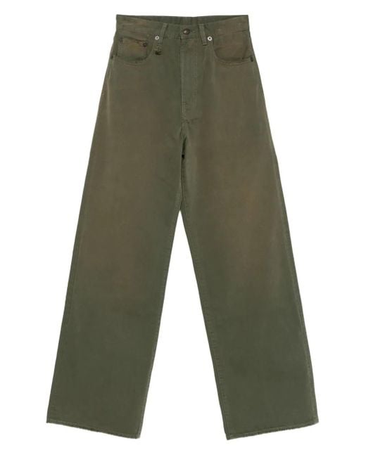 R13 Green Five-Pocket Jeans
