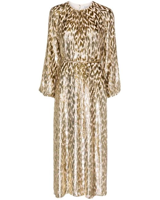 Jonathan Simkhai Natural Odina Maxikleid mit Leoparden-Print