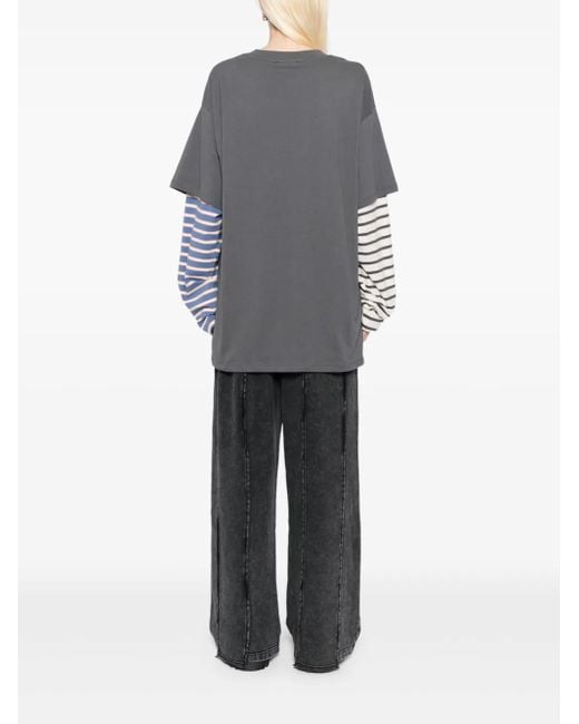 Mini Cream T-Shirt Met Grafische Print in het Gray