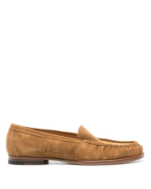Scarosso Brown Alain Suede Loafers for men