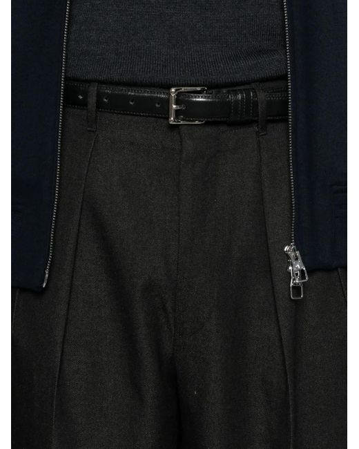 Pantalones de algodón con pinzas PT Torino de hombre de color Black