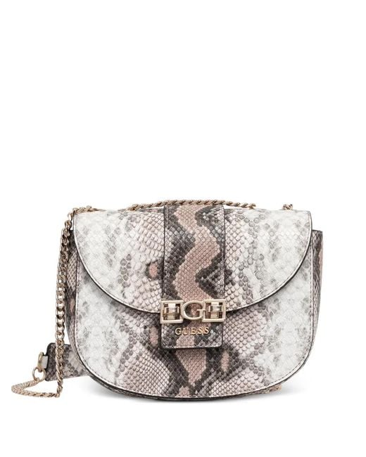 Guess Gray Chain-Strap Cross Body Bag