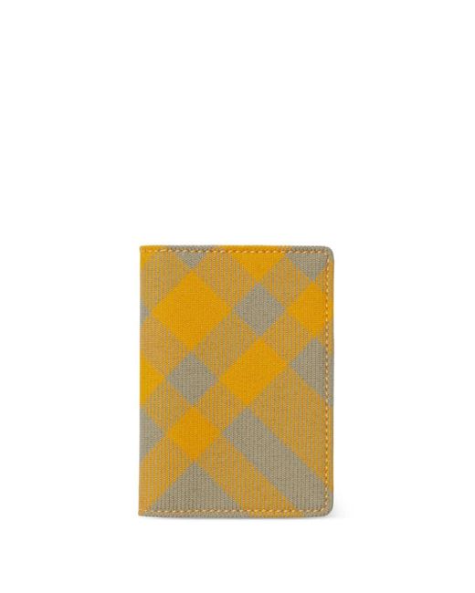 Burberry Yellow Checked Bi-fold Cardholder for men