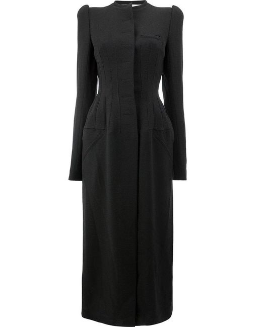 Haider Ackermann Black Dress Silhouette Fitted Coat