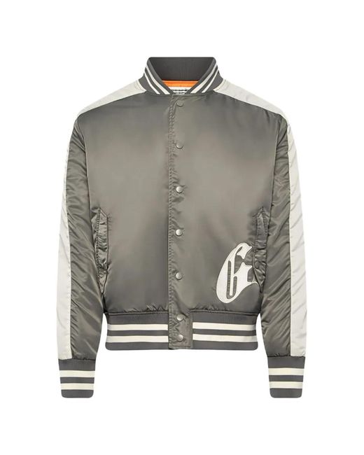 Godspeed バルキーボンバージャケット 黒/白 Godspeed Logo Bomber Jacket in Gray for Men | Lyst