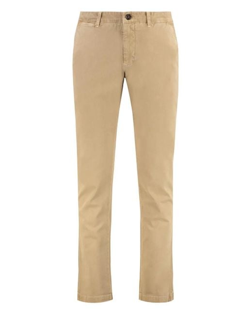 Pantalones con cierre de botón Moorer de hombre de color Natural