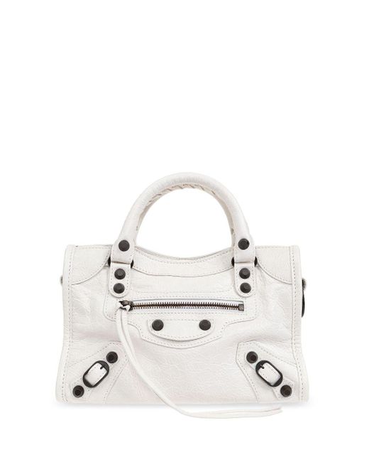 Balenciaga White Mini Le City Tote Bag