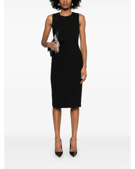 Moschino Black Open-Back Midi Dress