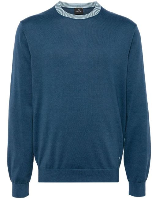 PS by Paul Smith Blue Round-neck Jumper for men