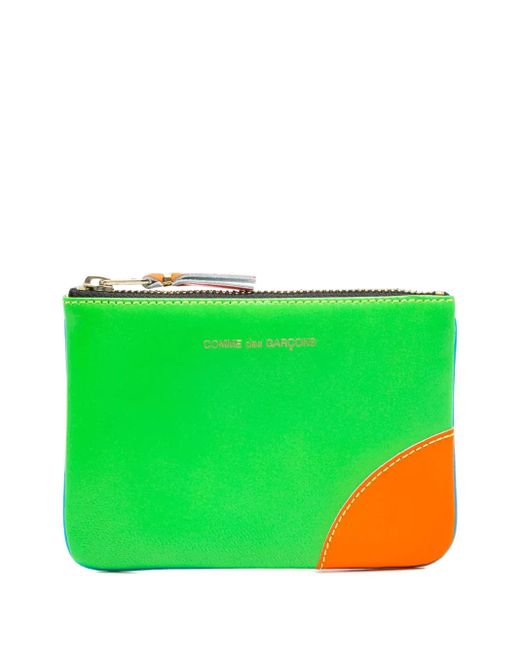 Comme des Garçons Green Colour-Block Wallet