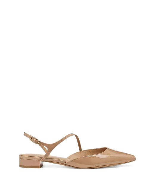 Geox White Giselda15 Slingback Ballet Flats