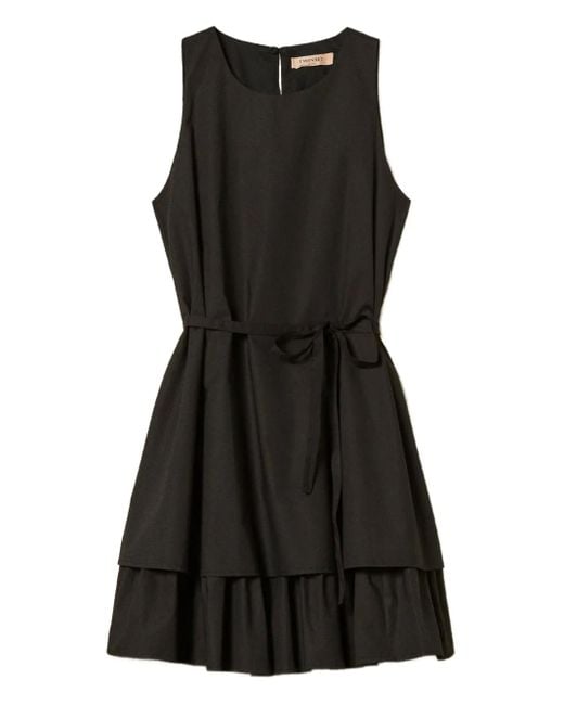 Vestido Con Cinturón Twinset de color Black