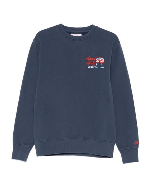Mc2 Saint Barth Blue Graphic Soho Sweatshirt for men
