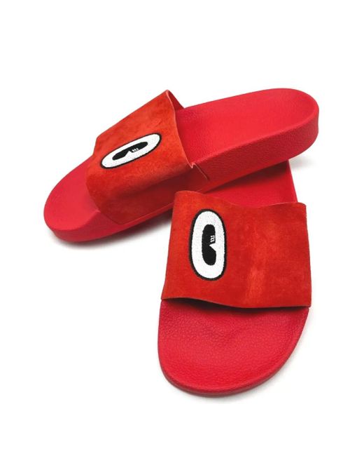 Adidas X Hattie Stewart 'adilette Red/white/core Black' サンダル