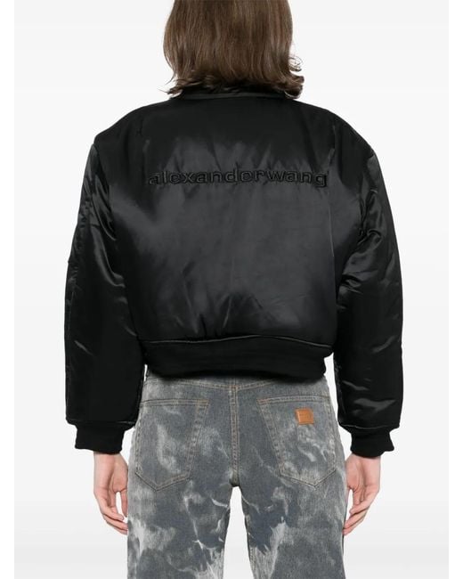Chaqueta Bómber Shrunken Alexander Wang de color Black