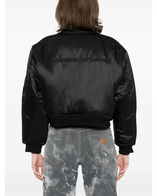 Chaqueta Bómber Shrunken Alexander Wang de color Black