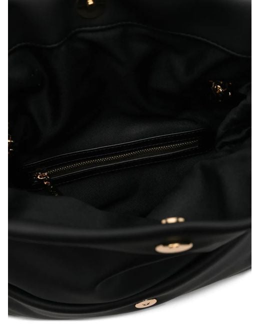 Love Moschino Black Logo-Lettering Strap Shoulder Bag