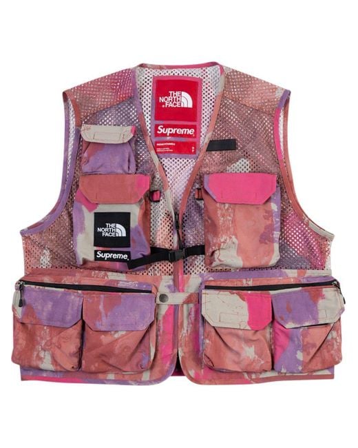 Supreme Pink X The North Face Cargo Vest for men