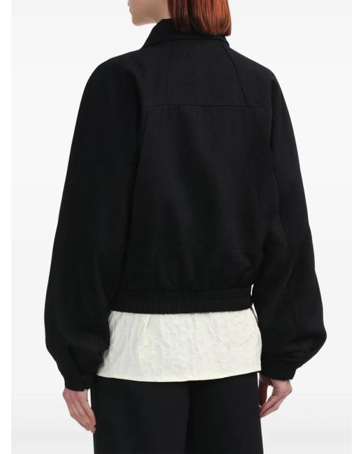Adererror Blue Panelled Wool Blend Bomber Jacket