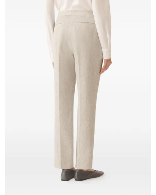 Fabiana Filippi White Cotton Wool Linen Pants