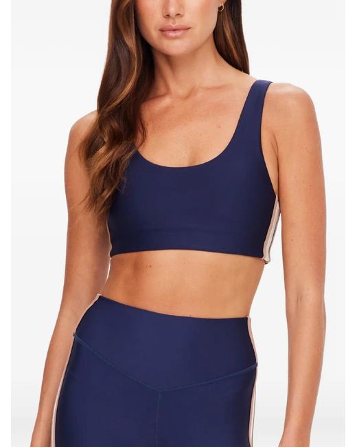 The Upside Blue Amelia Side-Stripe Top