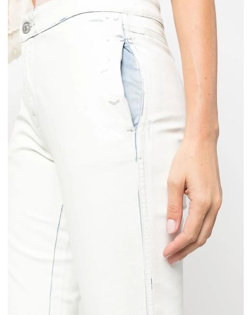 DIESEL White Skinny-D-Tail Track Denim Jeans