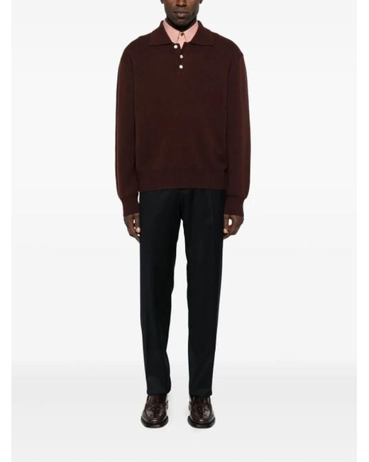 Maurizio Baldassari Black Front-Pleat Pants for men