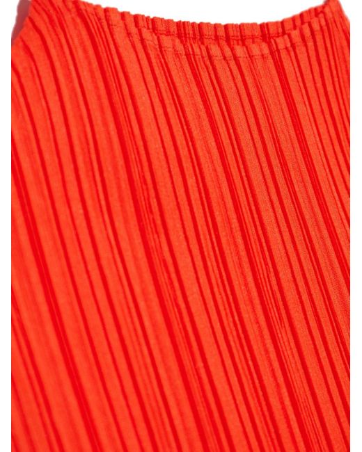 Robe mi-longue à plis Pleats Please Issey Miyake en coloris Red