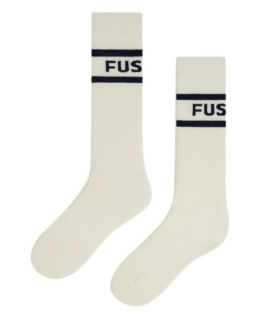 Fusalp Sokken Met Gestreept Detail En Logo-Jacquard in het White