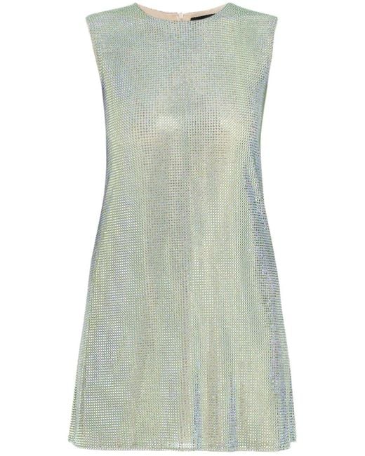 Celia Kritharioti Green Crystal-Embellished Minidress