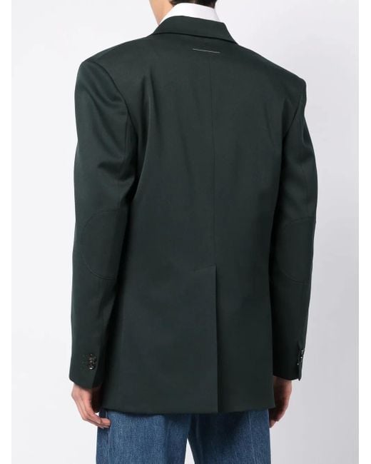 MM6 by Maison Margiela Green Single-Breasted Blazer for men