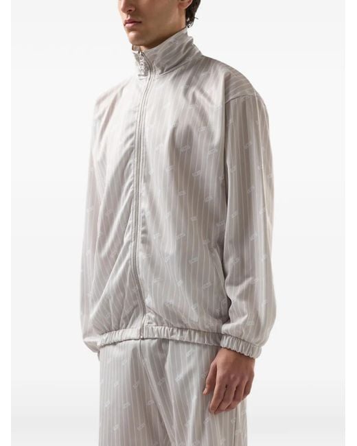 Gcds White Pinstripe Windbreaker for men