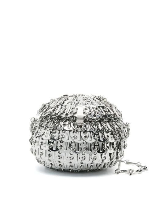 Rabanne White Tone 1969 Chain Mail Party Shoulder Bag