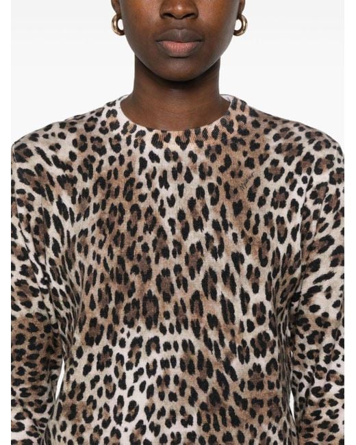 Moschino Black Leopard-Print Sweater